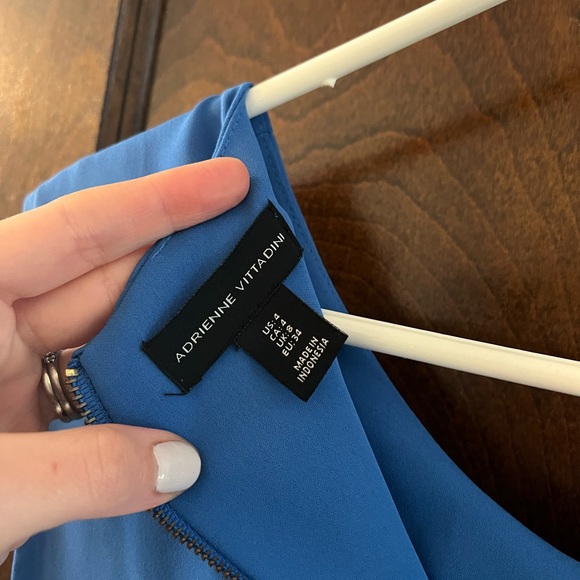 Adrienne Vitadini Blue Sleeveless Dress - Picture 6 of 8